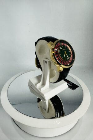 Heryi Casino-Style with Black Leather Strap