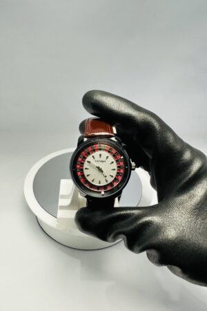 Heryi Casino-Style with Brown Leather Strap