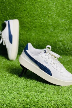 white and navy Puma Skye