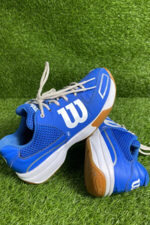Wilson Storm indoor court shoe (white & blue)