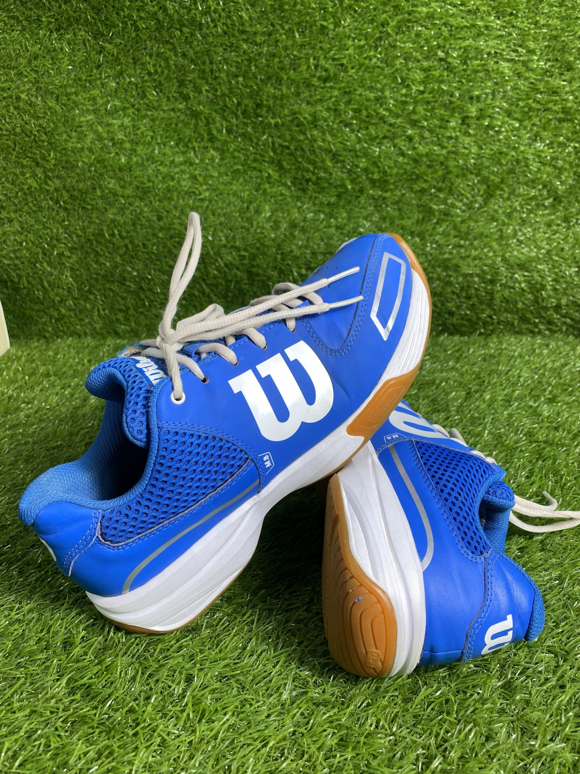 Wilson Storm indoor court shoe (white & blue)