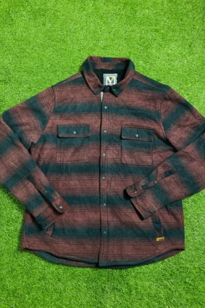 Voyager Men's Sherpa-Lined Fleece Flannel Shirt (XL)